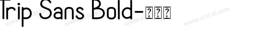 Trip Sans Bold字体转换